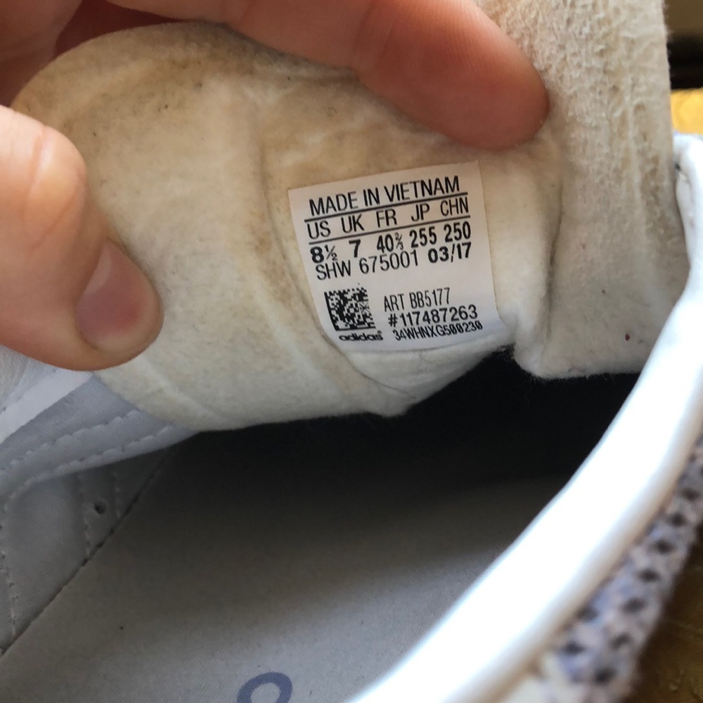 Lavender mesh Adidas Gazelle kicks - Picture 6 of 7